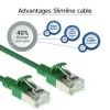 ACT Green 7 meter LSZH U/FTP CAT6A datacenter slimline patch cable snagless with RJ45 connectors