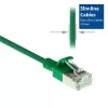 ACT Green 10 meter LSZH U/FTP CAT6A datacenter slimline patch cable snagless with RJ45 connectors