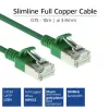 ACT Green 10 meter LSZH U/FTP CAT6A datacenter slimline patch cable snagless with RJ45 connectors