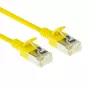 ACT Yellow 7 meter LSZH U/FTP CAT6A datacenter slimline patch cable snagless with RJ45 connectors