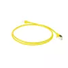 ACT Yellow 7 meter LSZH U/FTP CAT6A datacenter slimline patch cable snagless with RJ45 connectors