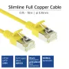 ACT Yellow 7 meter LSZH U/FTP CAT6A datacenter slimline patch cable snagless with RJ45 connectors