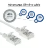 ACT White 0.5 meter LSZH U/FTP CAT6A datacenter slimline patch cable snagless with RJ45 connectors
