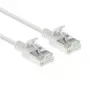 ACT White 1 meter LSZH U/FTP CAT6A datacenter slimline patch cable snagless with RJ45 connectors