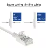 ACT White 2 meter LSZH U/FTP CAT6A datacenter slimline patch cable snagless with RJ45 connectors