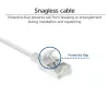 ACT White 5 meter LSZH U/FTP CAT6A datacenter slimline patch cable snagless with RJ45 connectors