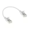 ACT White 0.15 meter LSZH U/FTP CAT6A datacenter slimline patch cable snagless with RJ45 connectors