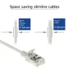 ACT Grey 0.15 meter LSZH U/FTP CAT6A datacenter slimline patch cable snagless with RJ45 connectors