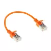 ACT Orange 0.25 meter LSZH U/FTP CAT6A datacenter slimline patch cable snagless with RJ45 connectors