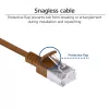 ACT Brown 1 meter LSZH U/FTP CAT6A datacenter slimline patch cable snagless with RJ45 connectors
