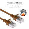 ACT Brown 1 meter LSZH U/FTP CAT6A datacenter slimline patch cable snagless with RJ45 connectors