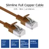 ACT Brown 0.15 meter LSZH U/FTP CAT6A datacenter slimline patch cable snagless with RJ45 connectors