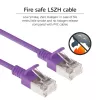 ACT Purple 2 meter LSZH U/FTP CAT6A datacenter slimline patch cable snagless with RJ45 connectors