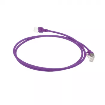 ACT Purple 7 meter LSZH U/FTP CAT6A datacenter slimline patch cable snagless with RJ45 connectors