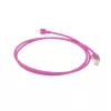 ACT Pink 10 meter LSZH U/FTP CAT6A datacenter slimline patch cable snagless with RJ45 connectors