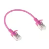 ACT Pink 0.15 meter LSZH U/FTP CAT6A datacenter slimline patch cable snagless with RJ45 connectors