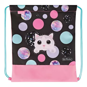 Drawstring bag Herlitz 50043453 Polyester Assorted colours Boy/Girl