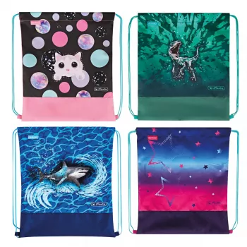 Drawstring bag Herlitz 50043453 Polyester Assorted colours Boy/Girl