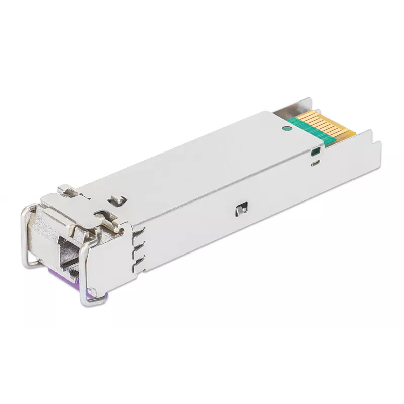 Intellinet Gigabit Fiber WDM Bi-Directional SFP Optical Transceiver Module 1000Base-BX-U (LC) Single-Mode Port, 80 km (50 mi.), BiDi WDM (RX1550/TX1490), MSA-compliant for Maximum Compatibility, Silver