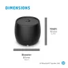 HP Black Bluetooth Speaker 360, Wired & Wireless, Mono portable speaker, Black, Cylinder, Buttons, Universal