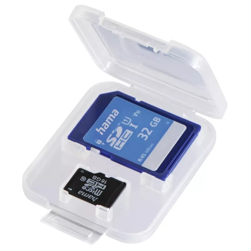 Hama DuoCase memory card case 2 cards Polypropylene (PP) Transparent