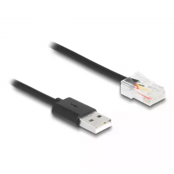 DeLOCK signal cable 2 m Black USB-A RJ-50 Male/Male 67016