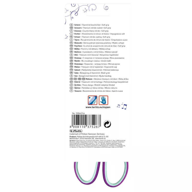 Single Pen Herlitz my.pen Straight Cut Mint Colour Purple