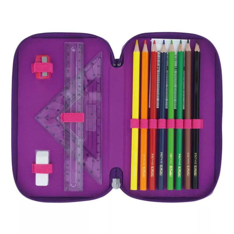 Herlitz TriCase Dip Dye 31 pcs Pink Purple Polyester 190x115x70 mm