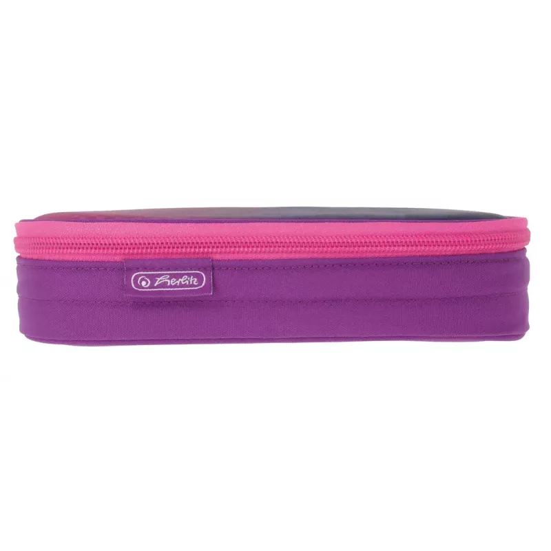 Pencil Case Herlitz Dip Dye Soft Polyester Pink Purple 215x95x60mm