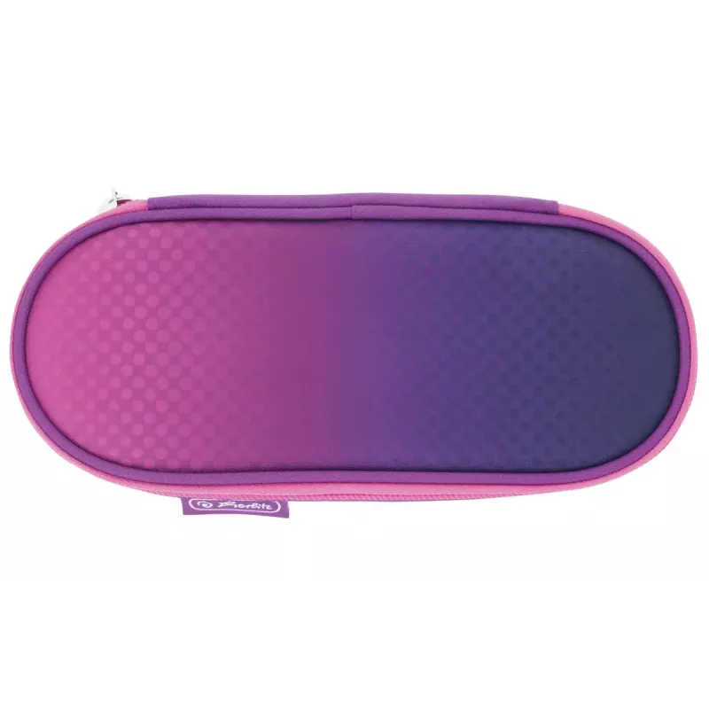 Pencil Case Herlitz Dip Dye Soft Polyester Pink Purple 215x95x60mm