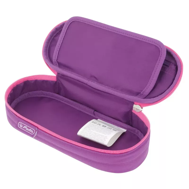Pencil Case Herlitz Dip Dye Soft Polyester Pink Purple 215x95x60mm