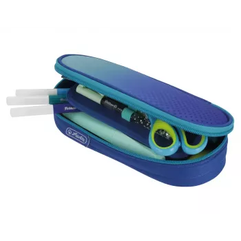Herlitz Dip Dye Soft Pencil Case Polyester Blue Turquoise 215x95x60mm