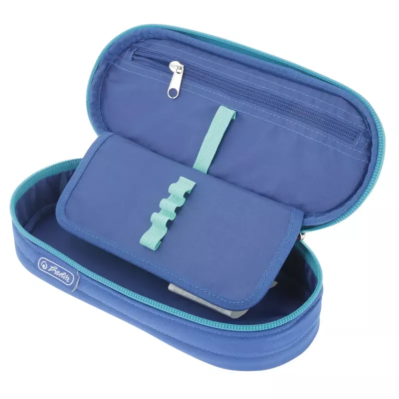 Herlitz Dip Dye Soft Pencil Case Polyester Blue Turquoise 215x95x60mm