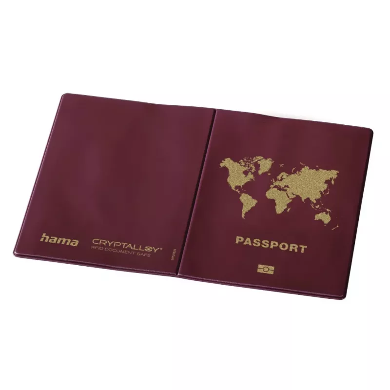 Hama International passport cover Burgundy Polyethylene