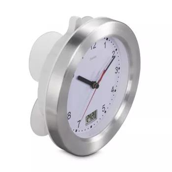 Hama Mauritius Quartz clock Round Silver, White