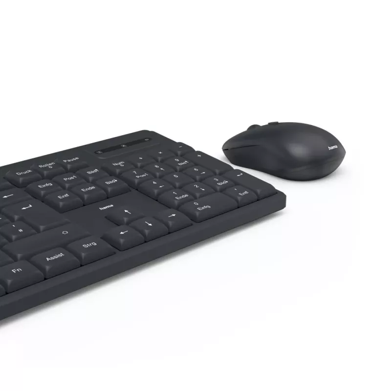 Hama WKM-200 keyboard Mouse included Home/Office RF Wireless QWERTZ German Black