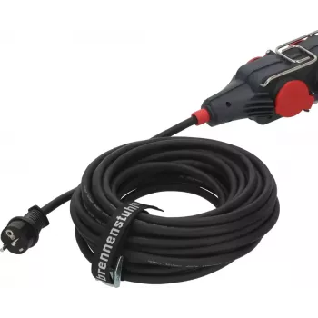 Power Extension Brennenstuhl 9161150161 15m 4 AC Outlets Outdoor Black Red