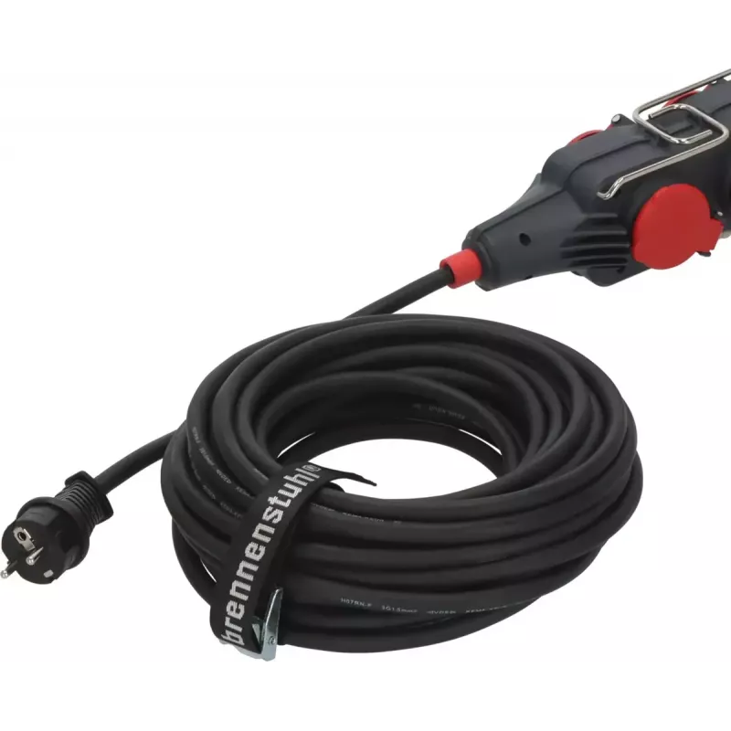 Power Extension Brennenstuhl 9161150161 15m 4 AC Outlets Outdoor Black Red