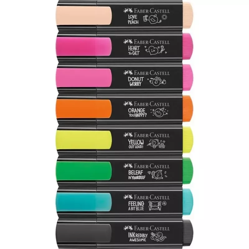 Marker Faber-Castell Textliner Graffiti 8 pcs Chisel tip Beige Black Blue Green Light pink Orange Pink Yellow