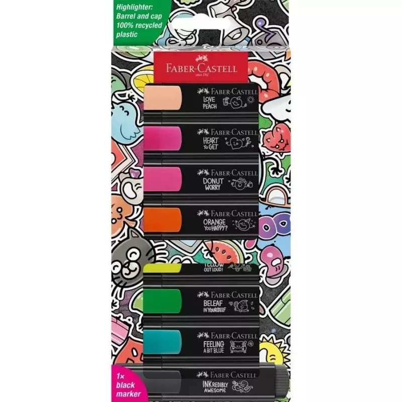 Marker Faber-Castell Textliner Graffiti 8 pcs Chisel tip Beige Black Blue Green Light pink Orange Pink Yellow