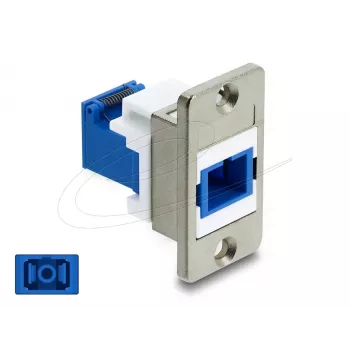 Keystone module DELOCK 91106 flat construction, blue/silver/white