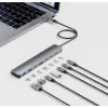 Manhattan USB-C Dock/Hub, Ports (x7): USB-A (x3) and USB-C (x4), with Power Delivery (PD) 100W- requires external USB-C charger (not included). USB powered (no external power supply required) when PD is not in use, Aluminium