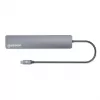 Manhattan USB-C Dock/Hub, Ports (x7): USB-A (x3) and USB-C (x4), with Power Delivery (PD) 100W- requires external USB-C charger (not included). USB powered (no external power supply required) when PD is not in use, Aluminium