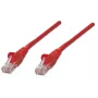 Intellinet Network Patch Cable, Cat5e, 1m, Red, CCA, U/UTP, PVC, RJ45, Gold Plated Contacts, Snagless, Booted, Lifetime Warranty