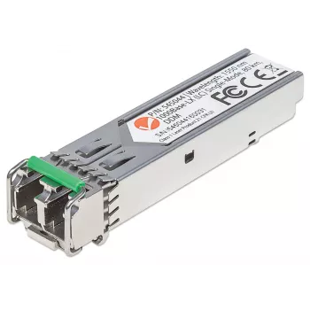 Intellinet Transceiver Module Optical, Gigabit Fiber SFP, 1000Base-Lx (LC) Single-Mode Port, 80km, Wavelength 1550nm, MSA Compliant, Equivalent to Cisco GLC-ZX-SMD, Ethernet, Fibre, Three Year Warranty