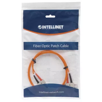Intellinet Fiber Optic Patch Cable, OM1, SC/SC, 3m, Orange, Duplex, Multimode, 62.5/125 µm, LSZH, Fibre, Lifetime Warranty