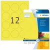 Self-adhesive labels HERMA Neon labels A4 Ø 60 mm round luminous yellow 240 pcs
