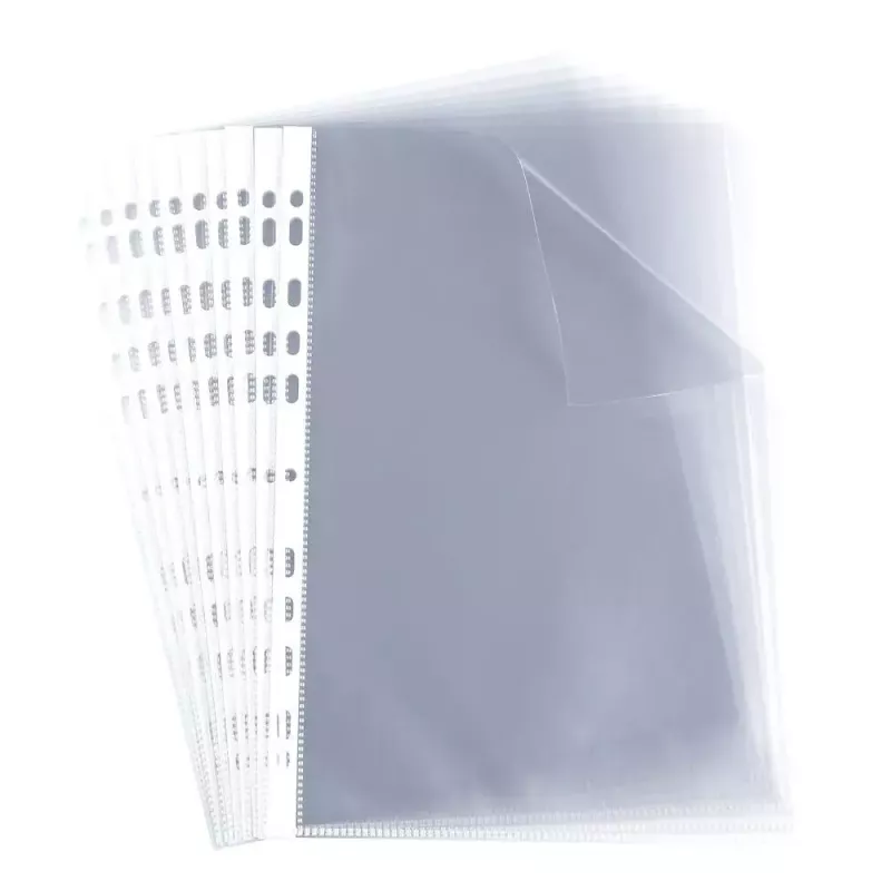ELBA Punched Pocket, A4, PP, 0.06mm, Crystal Clear, Open Top, Euro Punching, 230 x 307mm (M970506)