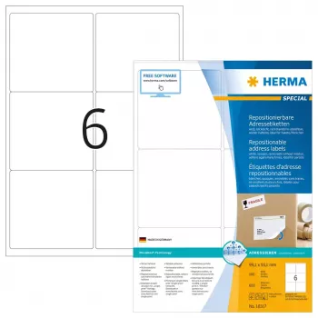 Repositionable address labels HERMA 10317