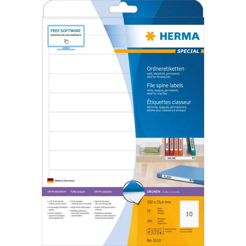 Self-adhesive printer label HERMA 5119